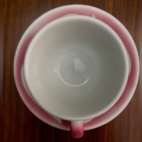 Vintage Jackson China Pink and White Cup and Saucer - Picture 3 of 5